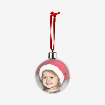 Adorno navideño de hacer tú mismo con foto