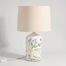 Henley - Lampe en grès et abat-jour beige crème