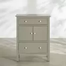 Salisbury - Chiffonnier 2 tiroirs 2 portes vert sauge, L75 cm