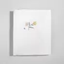 Newsburry - Nappe en coton écru broderies fleurs multicolores, 150x250 cm