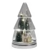 Sapin décoratif de Noël LED scène Noël chalet blanc Ø19xH32cm