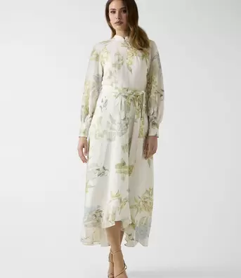 Miriam Belted Ls Maxi Dress