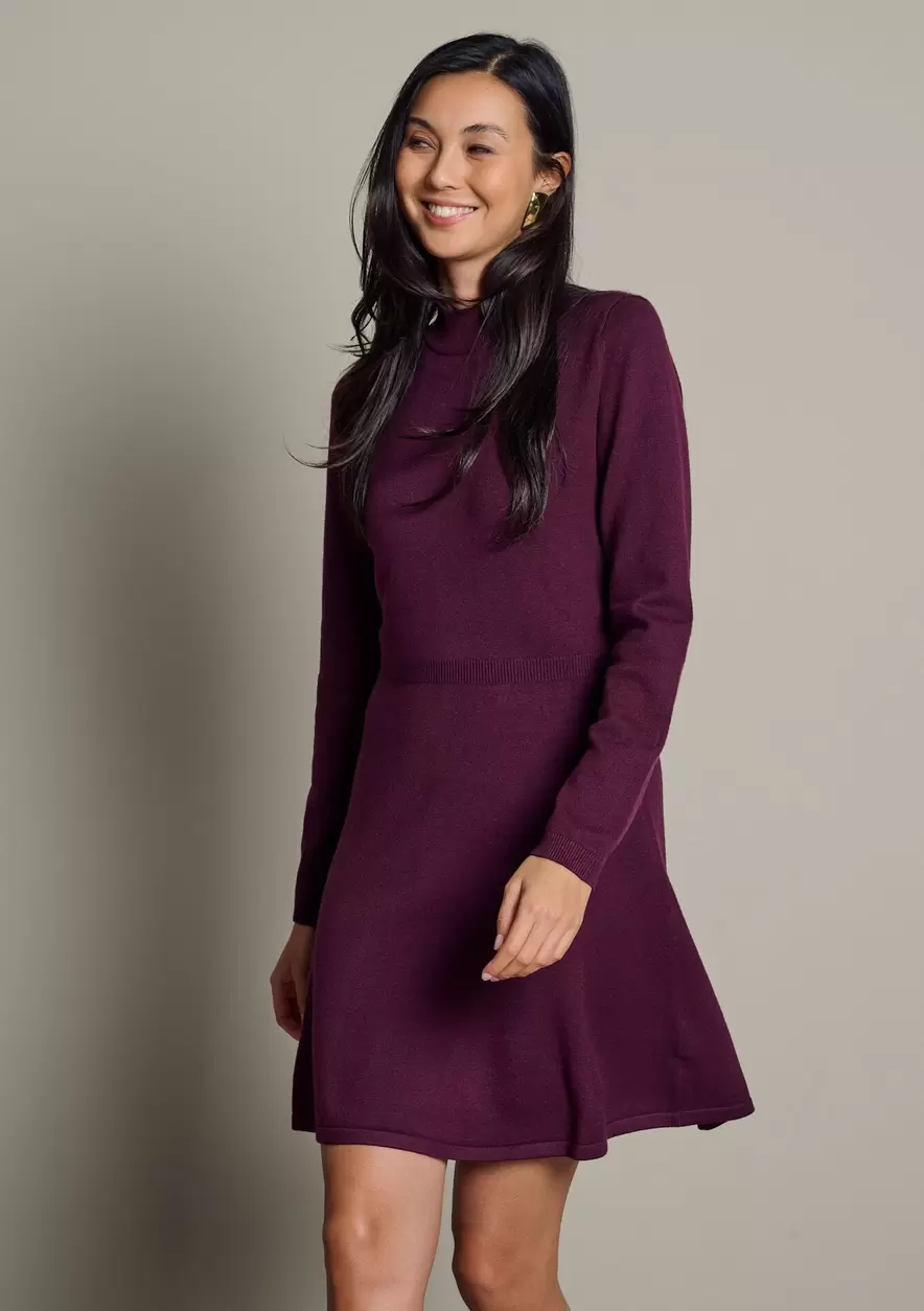 Robe courte évasée en maille