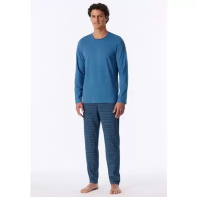 Schiesser pyjama Casual Essentials aqua - 100% katoen - Maat 52