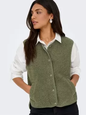 ONLY SIMINA Teddy gilet - Kalamata - 15364610