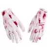 Gant blanc tâche de sang x2 Halloween déguisement adulte L22cm