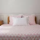 Housse de couette en coton - LORENZ - Rose/Blanc
