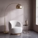 Gold Sphere - Lampadaire en métal doré H206cm