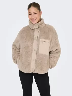 ONLY ONLCONTACT Teddy coat - Humus - 15349417