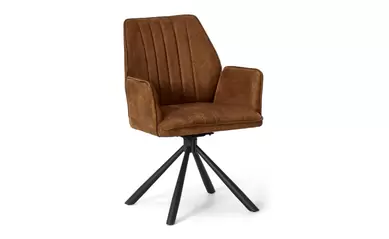 Draaiarmstoel Wayne - cognac