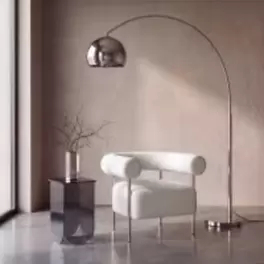 Sphere - Lampadaire en acier chromé, H200 cm