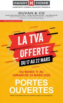 Catalogue HandyHome à Anvers | folder HandyHome Duvan NL | 2026-03-17T00:00:00.000Z - 2026-03-22T00:00:00.000Z