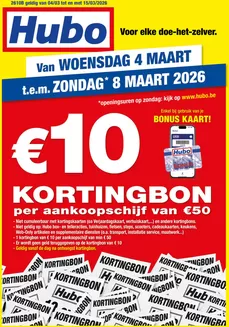 Catalogue Hubo à Maasmechelen | Hubo Folder geldig t.e.m. 15/03/2026 NL | 2026-03-04T00:00:00.000Z - 2026-03-08T00:00:00.000Z