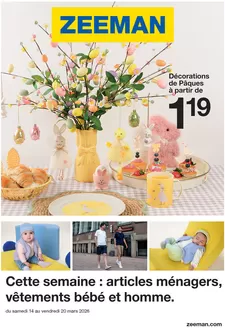 Catalogue Zeeman à Mouscron | Zeeman Semaine 12 du samedi 14 mars au vendredi 20 mars 2026. | 2026-03-14T00:00:00.000Z - 2026-03-20T00:00:00.000Z
