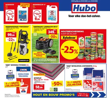 Catalogue Hubo à Waarschoot | Hubo Folder geldig t.e.m. 05/04/2026 NL | 2026-02-01T00:00:00.000Z - 2026-05-04T00:00:00.000Z