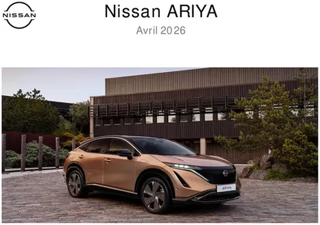 Catalogue Nissan à Huy | TDS Nissan ARIYA BEFR | 2026-04-01T00:00:00.000Z - 2026-04-30T00:00:00.000Z