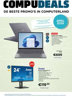 Catalogue Compudeals à Beveren | Oferta | 2026-04-15T00:00:00.000Z - 2026-04-30T00:00:00.000Z