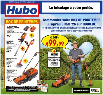Catalogue Hubo à Lokeren | Hubo Dépliant valable jusqu'au 3/05/2026 FR | 2026-04-22T00:00:00.000Z - 2026-05-03T00:00:00.000Z