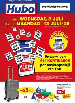 Hubo folder | Hubo Folder geldig t.e.m. 19/07/2026 NL | 2026-07-08T00:00:00.000Z - 2026-07-19T00:00:00.000Z