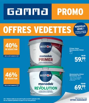 Catalogue GAMMA | Promotions spéciales en cours | 2026-08-26T00:00:00.000Z - 2026-10-04T00:00:00.000Z