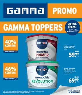 Catalogue GAMMA | Super offre pour tous les clients | 2026-08-26T00:00:00.000Z - 2026-10-04T00:00:00.000Z