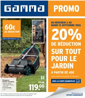 Catalogue GAMMA à Anderlues | Offres spéciales pour vous | 2026-09-02T00:00:00.000Z - 2026-09-15T00:00:00.000Z