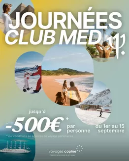 Catalogue Voyages Copine à Anderlues | Oferta | 2026-09-02T00:00:00.000Z - 2026-09-15T00:00:00.000Z