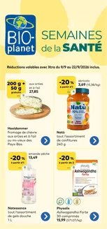 Catalogue Bio Planet à Maasmechelen | Promotions spéciales en cours | 2026-09-09T00:00:00.000Z - 2026-09-22T00:00:00.000Z