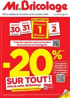 Catalogue Mr. Bricolage | Feuillet 7 novembre 2026 | 2026-10-30T00:00:00.000Z - 2026-11-02T00:00:00.000Z