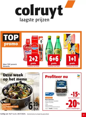 Catalogue Colruyt à Plombières | Top Promo | 2025-07-16T00:00:00.000Z - 2025-07-29T00:00:00.000Z