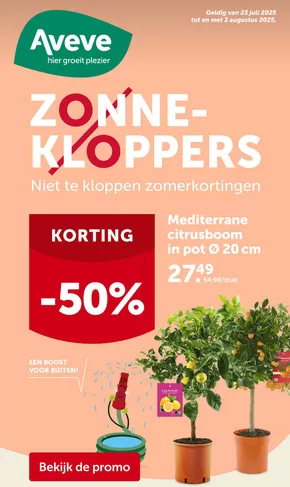 Catalogue AVEVE | Zonne-Kloppers | 2025-07-23T00:00:00.000Z - 2025-08-03T00:00:00.000Z