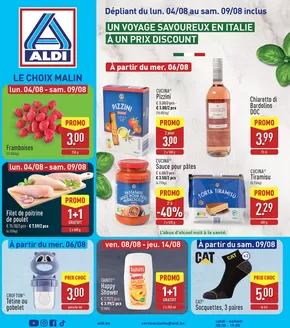Catalogue Aldi à Durbuy | Le Choix Malin! | 2025-08-04T00:00:00.000Z - 2025-09-09T00:00:00.000Z