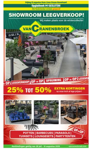 Catalogue Van Cranenbroek | Showroom Leegverkoop! | 2025-07-28T00:00:00.000Z - 2025-08-16T00:00:00.000Z