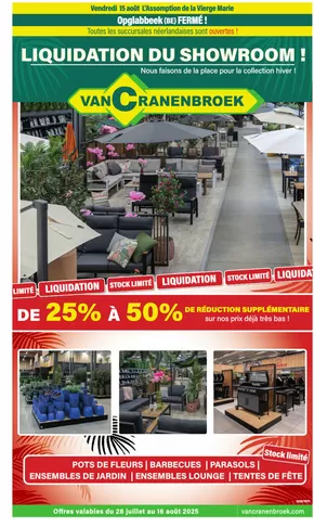 Catalogue Van Cranenbroek à Hasselt | Liquidation Du Showroom! | 2025-07-28T00:00:00.000Z - 2025-08-16T00:00:00.000Z