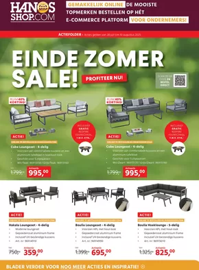 Catalogue Hanos à Anvers | Einde Zomer Sale! | 2025-07-28T00:00:00.000Z - 2025-08-10T00:00:00.000Z