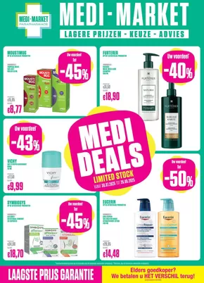 Catalogue Medi-Market à Tielt-Winge | Lagere Prijzen | 2025-07-30T00:00:00.000Z - 2025-08-26T00:00:00.000Z