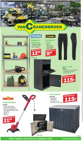 Catalogue Van Cranenbroek à Andenne | Folder 12 FR | 2025-08-19T00:00:00.000Z - 2025-09-06T00:00:00.000Z