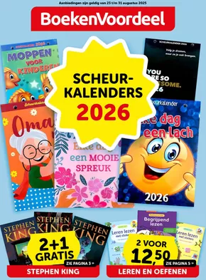 Catalogue Boekenvoordeel à Renaix | Scheurkalenders | 2025-08-23T00:00:00.000Z - 2025-08-31T00:00:00.000Z