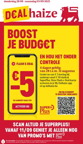 Catalogue Delhaize à Hasselt | D€ALhaize NL | 2025-08-28T00:00:00.000Z - 2025-09-03T00:00:00.000Z