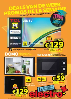 Catalogue ElectroStock à Gent | Promos | 2025-08-27T00:00:00.000Z - 2025-09-03T00:00:00.000Z