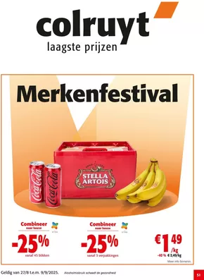 Catalogue Colruyt | Merkenfestival | 2025-08-27T00:00:00.000Z - 2025-09-09T00:00:00.000Z