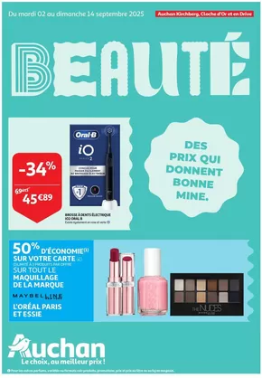 Catalogue Auchan à Mons | Beaute | 2025-09-02T00:00:00.000Z - 2025-09-14T00:00:00.000Z
