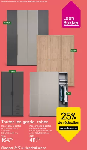 Catalogue Leen Bakker à Arlon | Semaine 36 FR | 2025-09-01T00:00:00.000Z - 2025-09-14T00:00:00.000Z