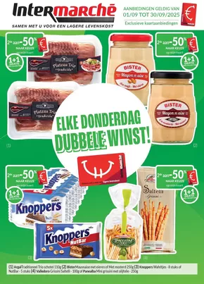 Catalogue Intermarché à La Louvière | Elke Donderdag Dubbele Winst! NL | 2025-09-01T00:00:00.000Z - 2025-09-30T00:00:00.000Z