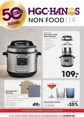 Catalogue Hanos à Hasselt | Non Food 19 | 2025-09-08T00:00:00.000Z - 2025-09-21T00:00:00.000Z