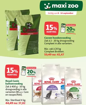 Catalogue Maxi Zoo à Saint-Trond | Week 37 | 2025-09-08T00:00:00.000Z - 2025-09-14T00:00:00.000Z