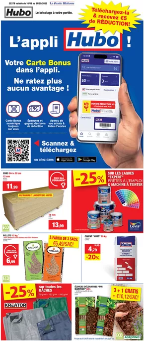 Catalogue Hubo à Comines-Warneton | Hubo Dépliant valable jusqu'au 21/09/2025 FR | 2025-09-11T00:00:00.000Z - 2025-09-21T00:00:00.000Z