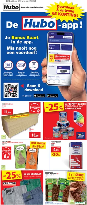 Catalogue Hubo à Comines-Warneton | Hubo Folder geldig t.e.m. 21/09/2025 NL | 2025-09-11T00:00:00.000Z - 2025-09-21T00:00:00.000Z