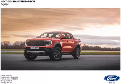 Catalogue Ford | NEW FORD RANGER RAPTOR | 2025-09-11T00:00:00.000Z - 2026-09-11T00:00:00.000Z