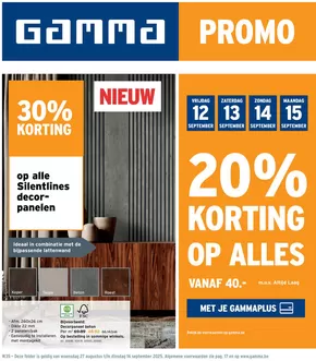 Catalogue GAMMA à Ostende | Nos meilleures offres pour vous | 2025-09-13T00:00:00.000Z - 2025-12-31T00:00:00.000Z